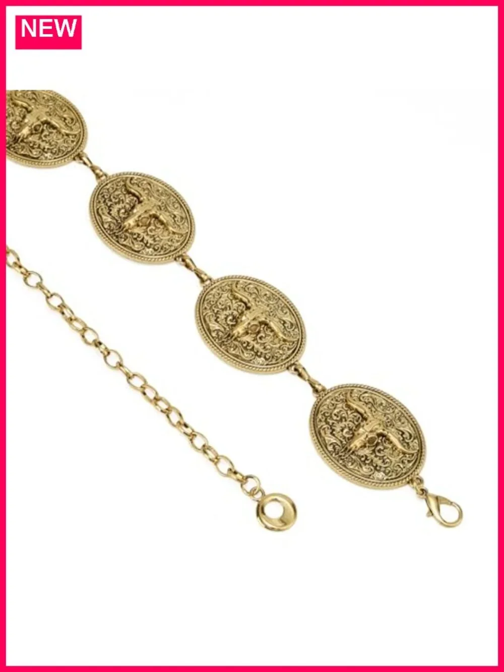 Western Concho Chain Belt for Women Adjustable Waist Belts Country Cowgirl